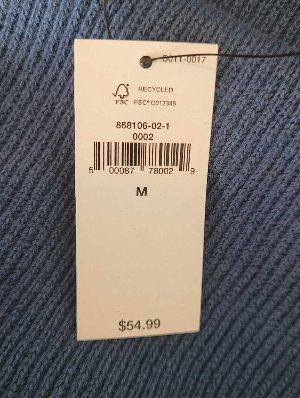 Banana Republic Halter Sweater Top Size M Blue Ribbed Knit Keyhole Tie NWT - Picture 7 of 7